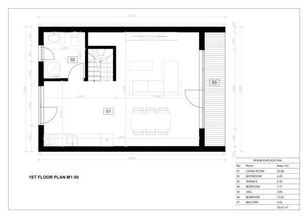 Summer House With Veranda-s32-plan2
