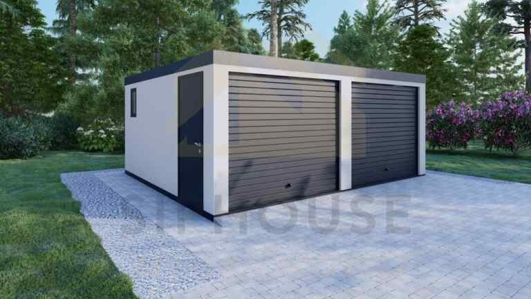 double door garage 110