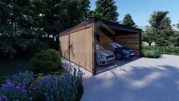 double wooden carport s56