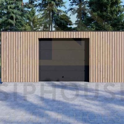 Garagem de madeira