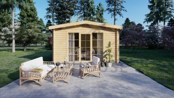 log cabin office s74